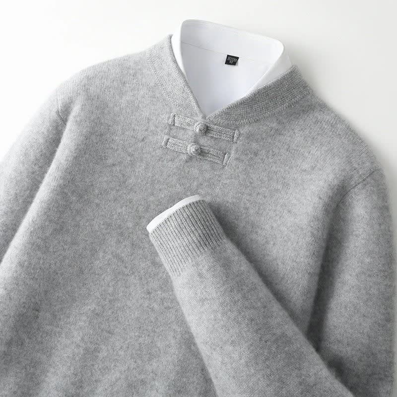 Emerson Wool Knot Button Sweater_4