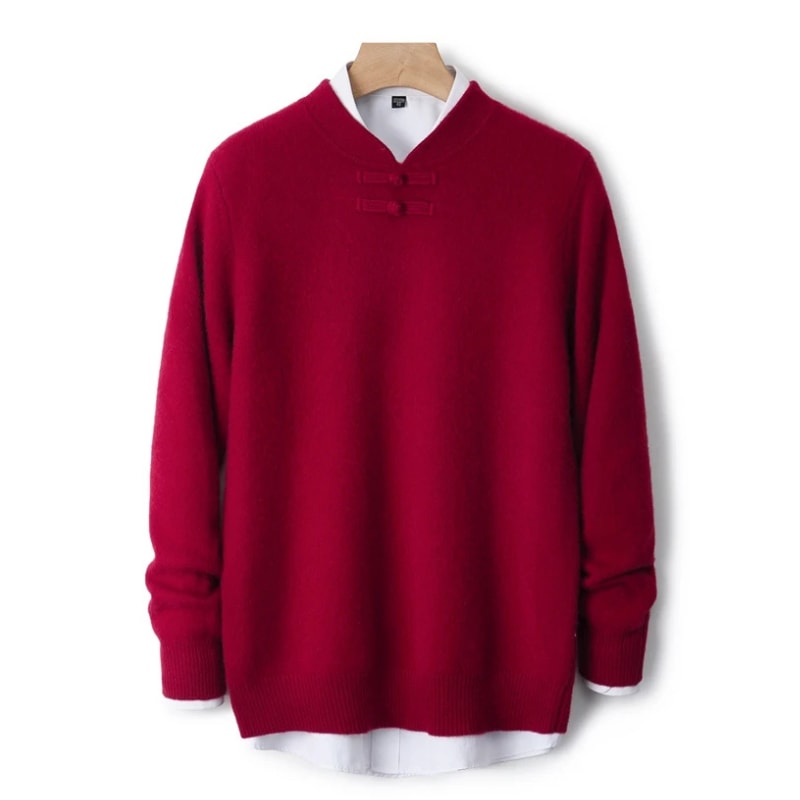 Emerson Wool Knot Button Sweater_8