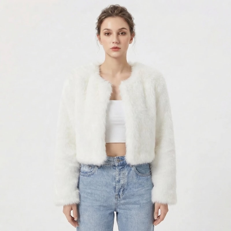 Fiammetta Faux Fur Cropped Jacket_1