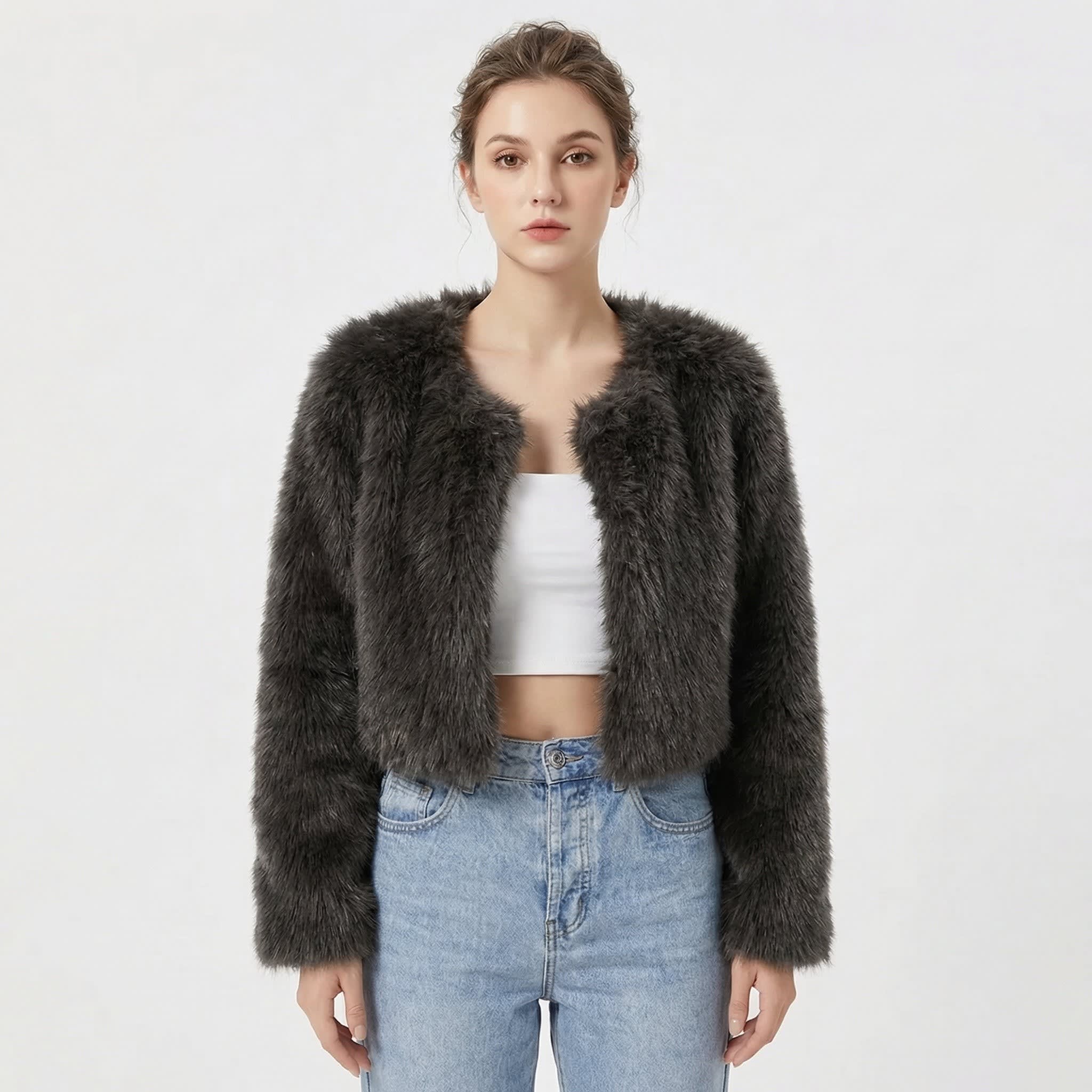 Fiammetta Faux Fur Cropped Jacket_2