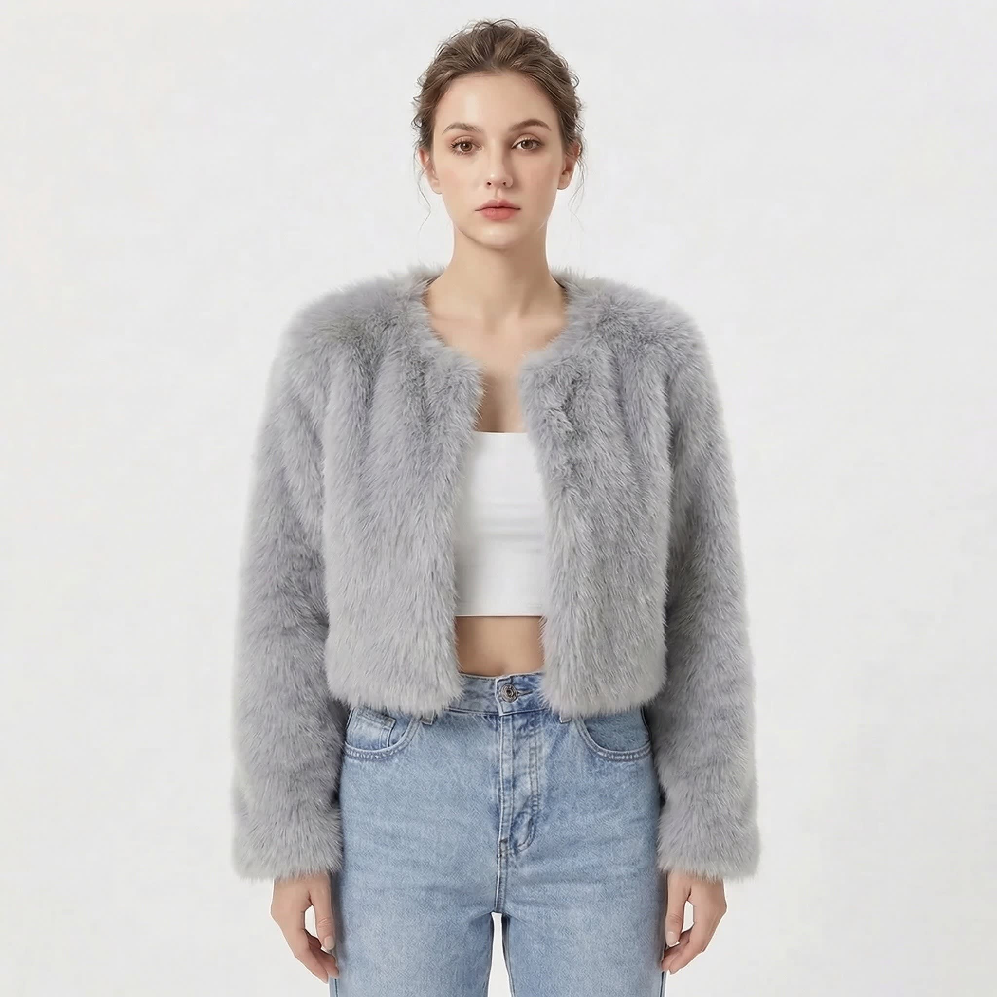 Fiammetta Faux Fur Cropped Jacket_3