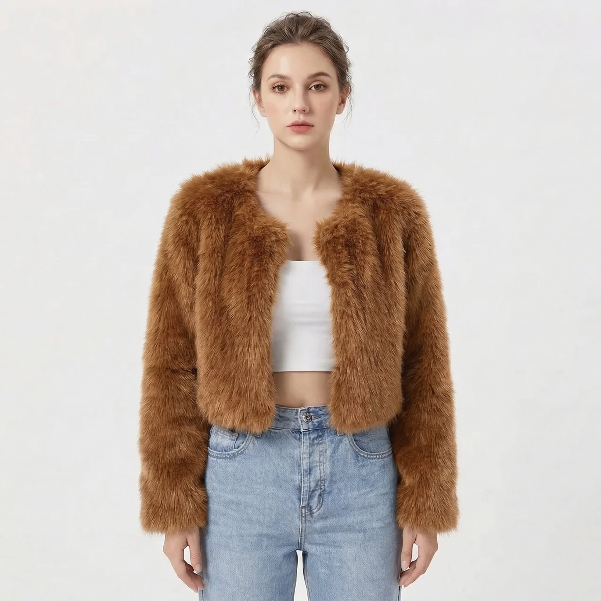 Fiammetta Faux Fur Cropped Jacket_4