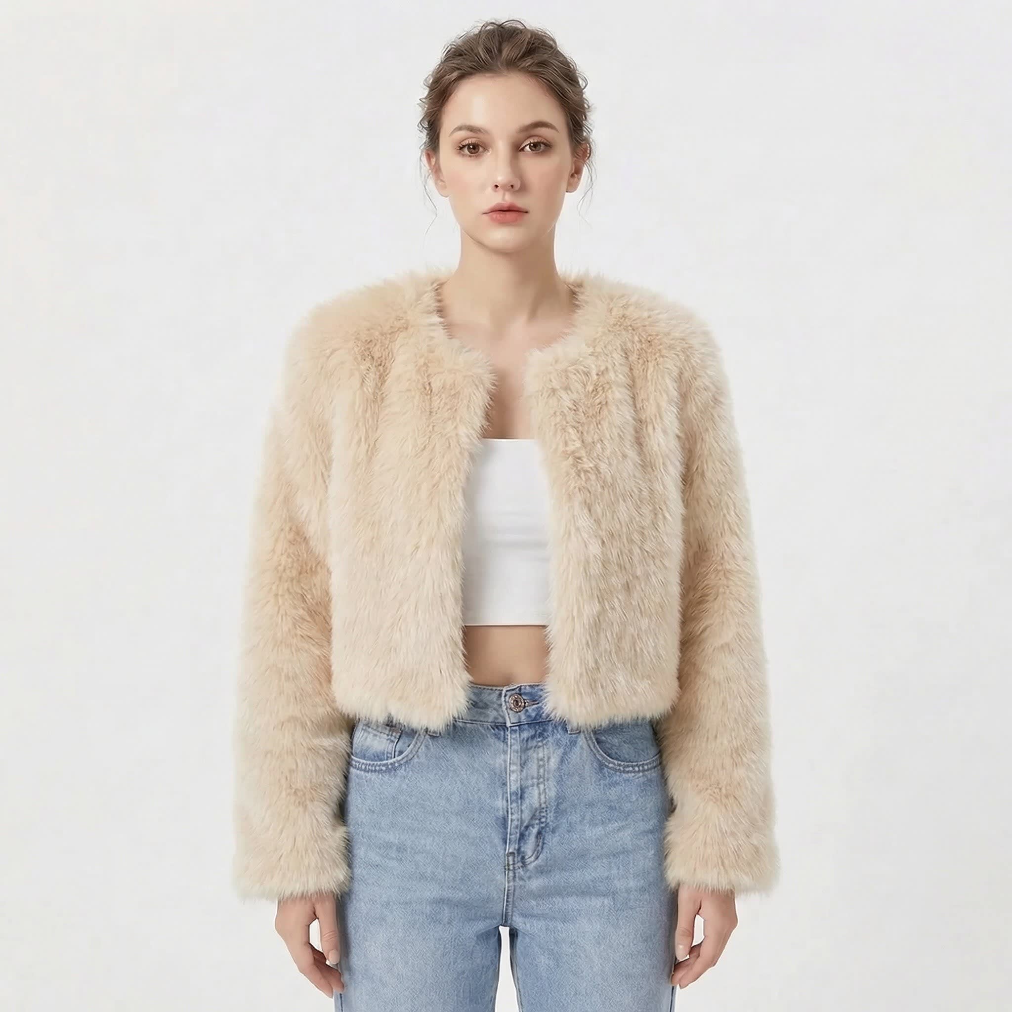 Fiammetta Faux Fur Cropped Jacket_5