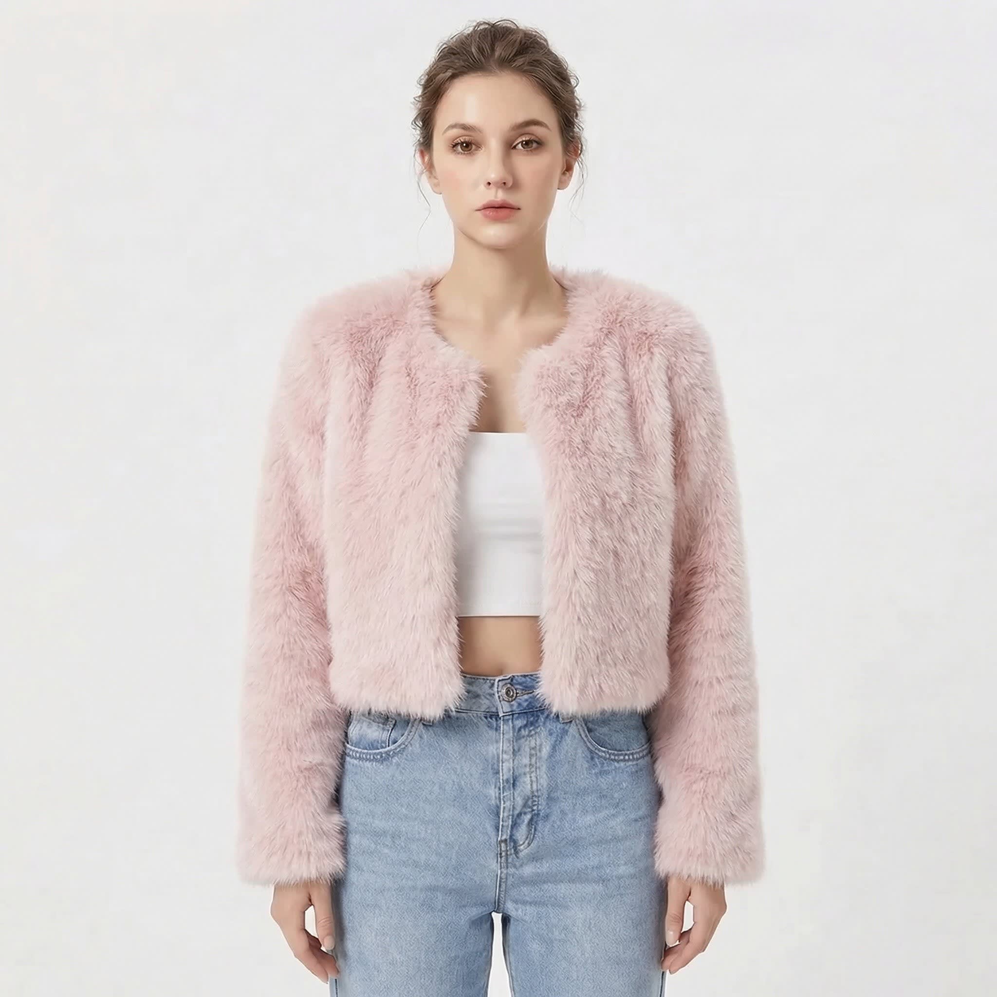 Fiammetta Faux Fur Cropped Jacket_7