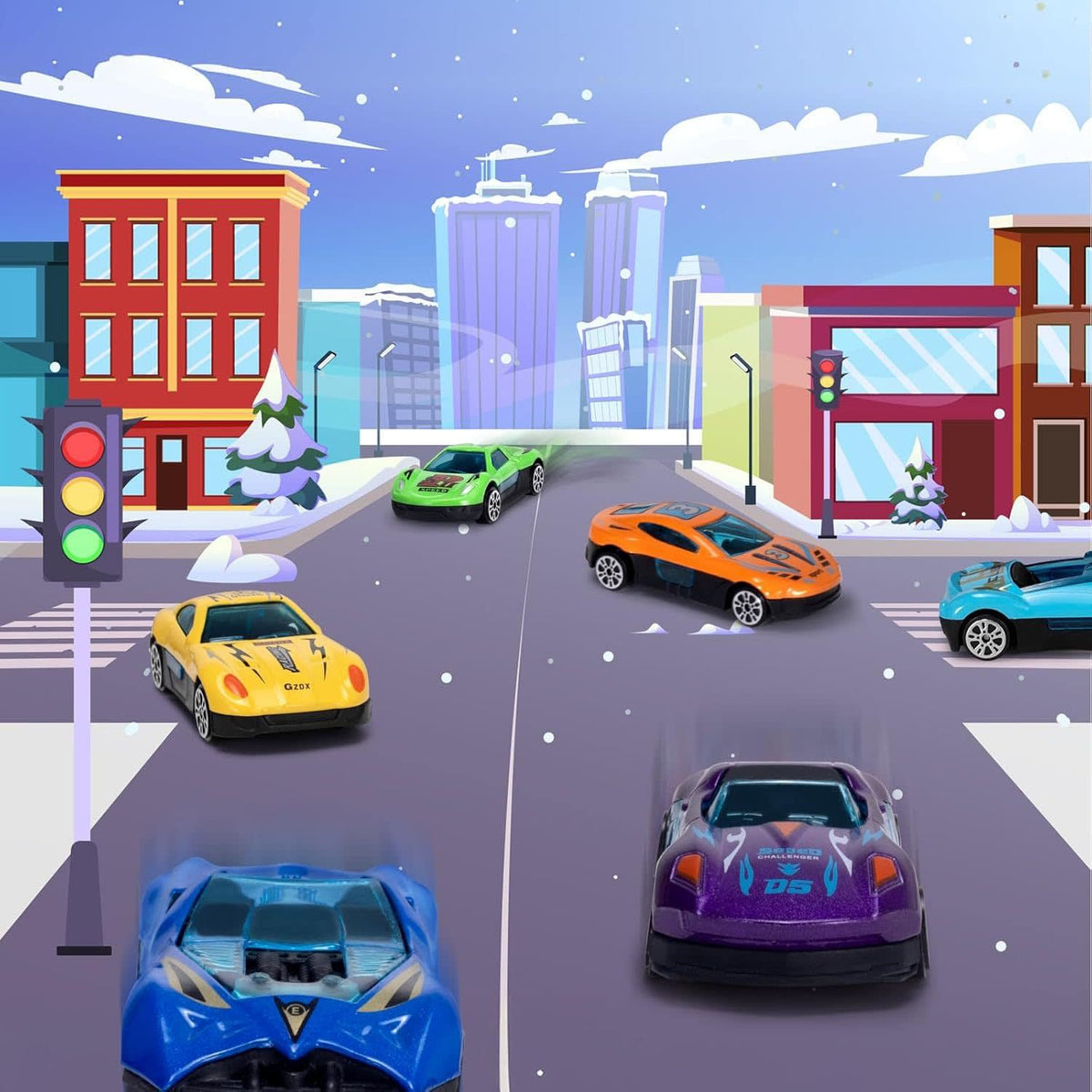 Car Advent Calendar 2026 with 24 Diecast Toy Cars Holiday Countdown Gift for Car Lovers_3