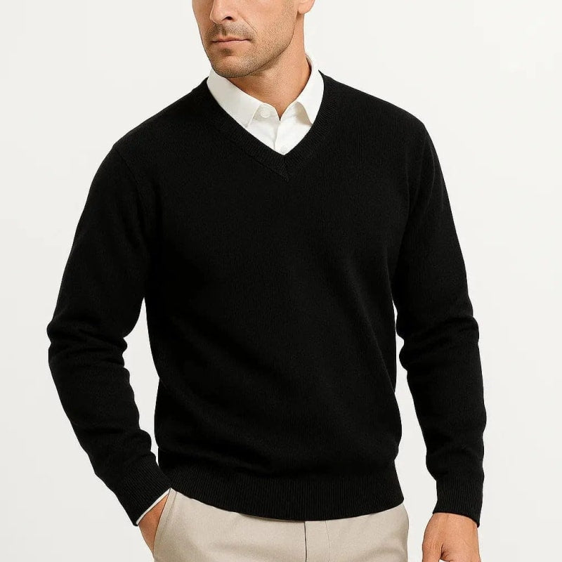Neil Cashmere V-Neck Sweater_1