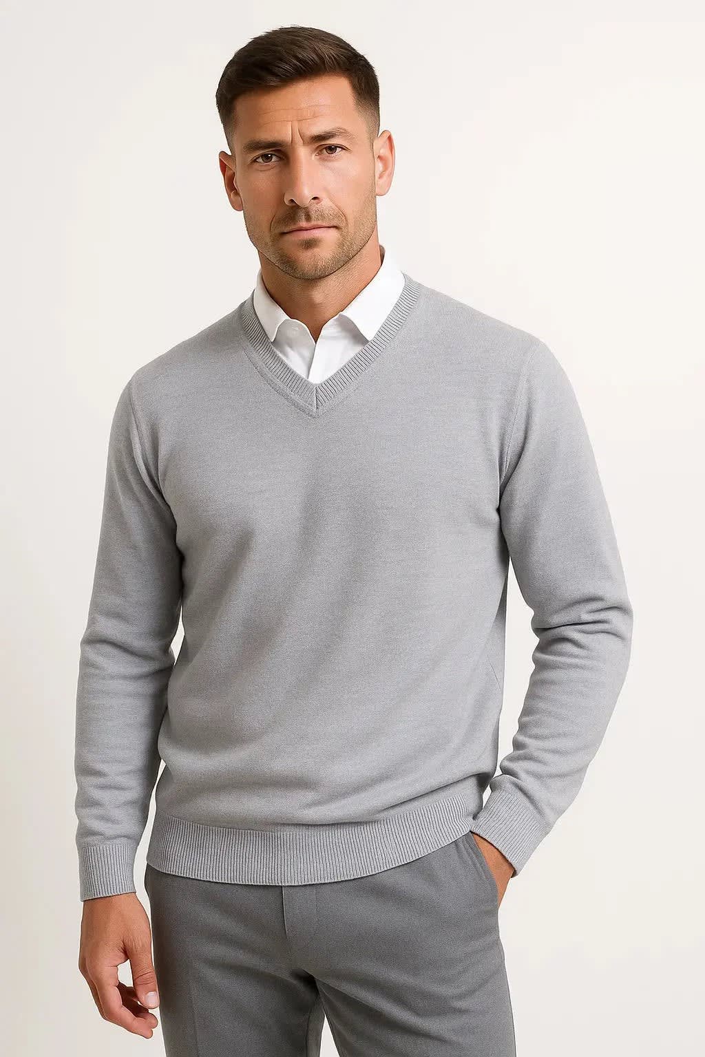 Neil Cashmere V-Neck Sweater_2