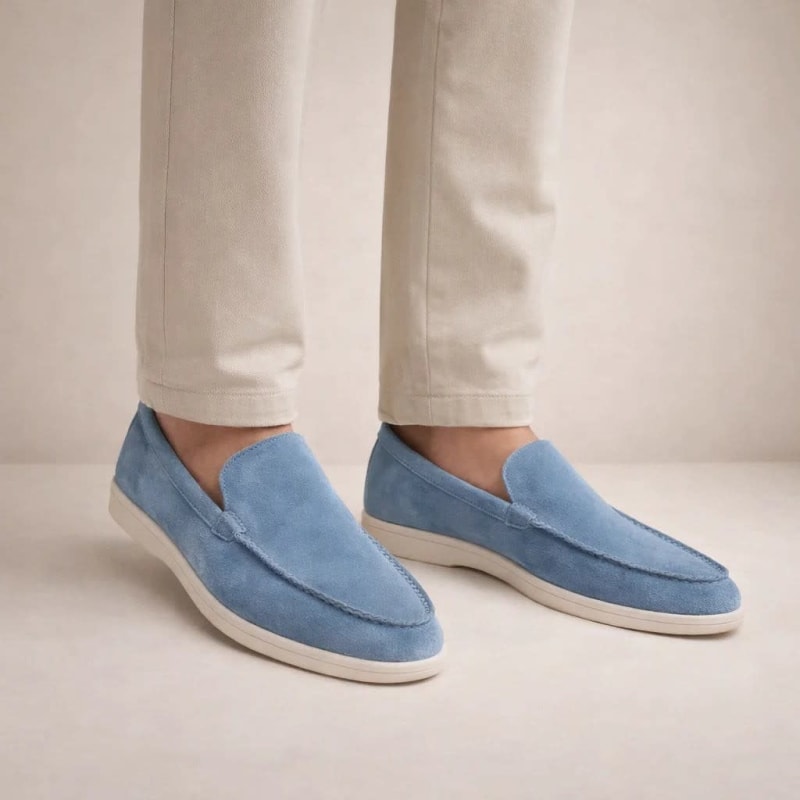 Robert Suede Moccasin Loafers_1