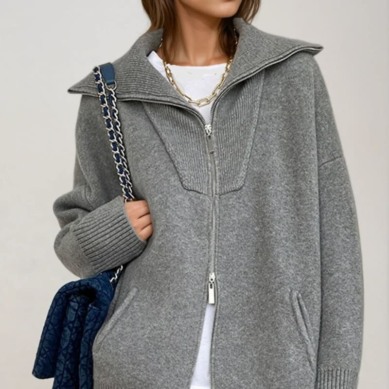 Jorunn Oversized Zip Up Cardigan_1