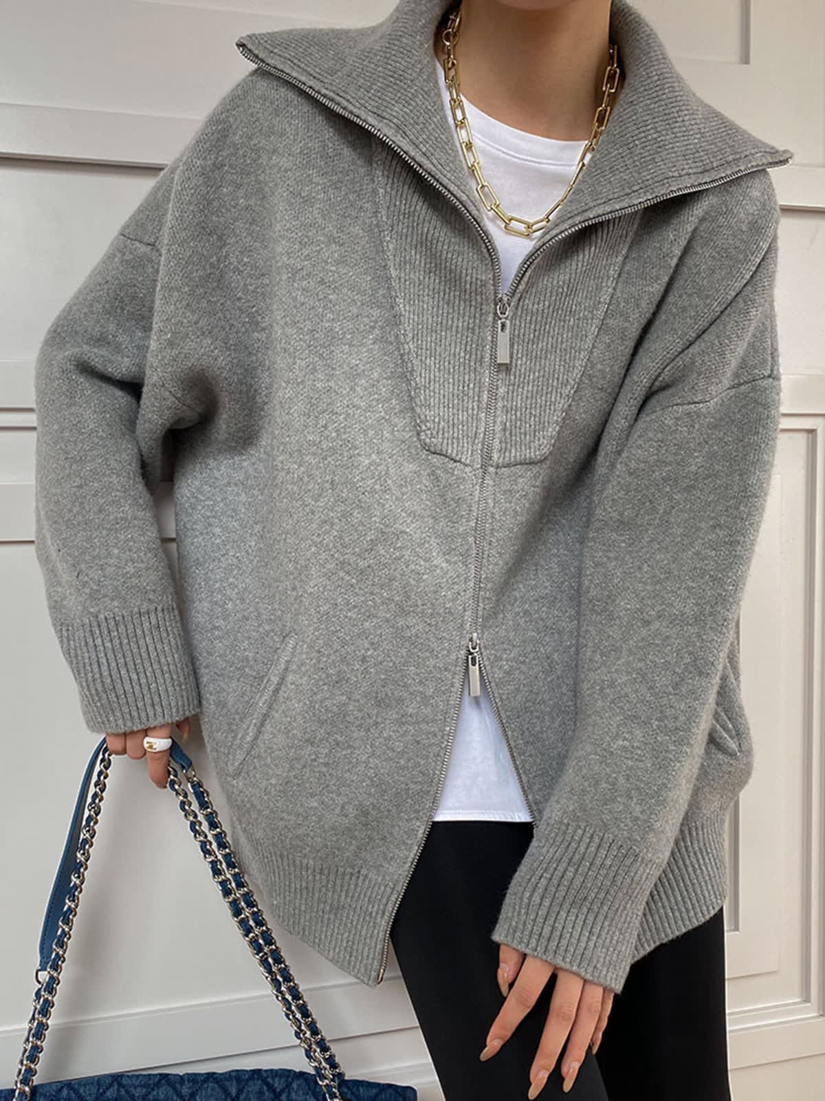 Jorunn Oversized Zip Up Cardigan_2