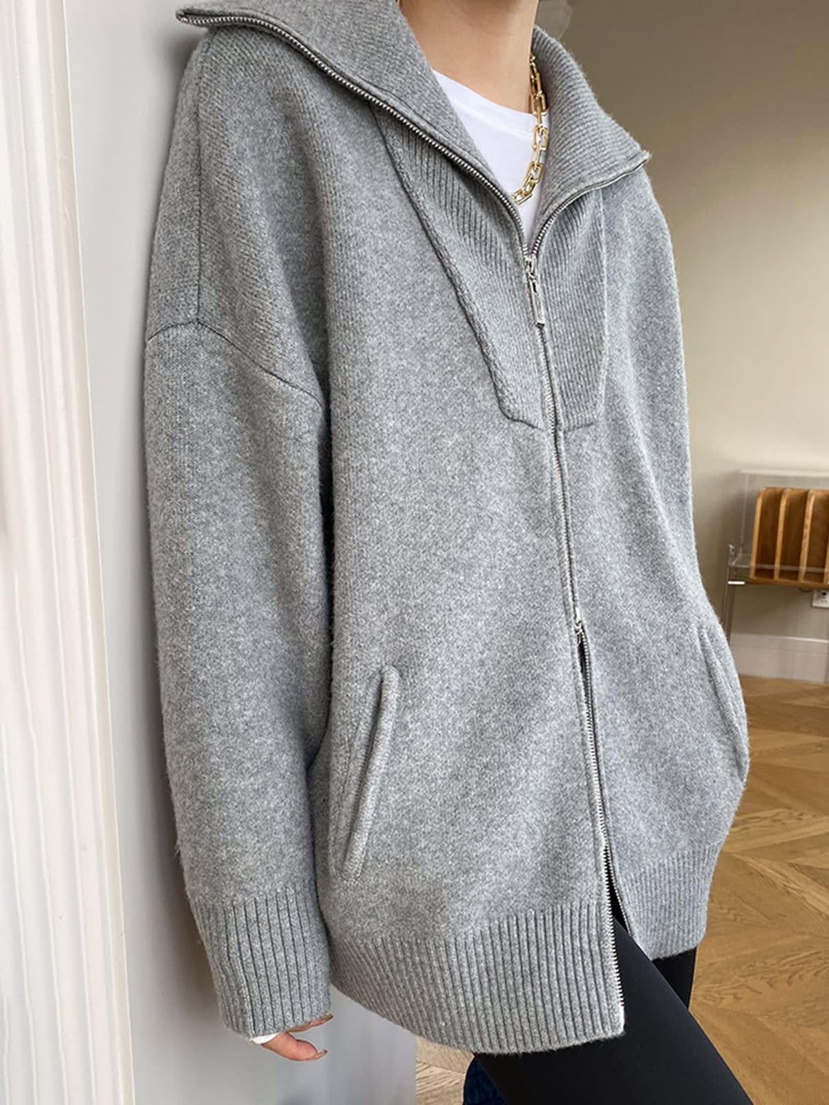 Jorunn Oversized Zip Up Cardigan_3