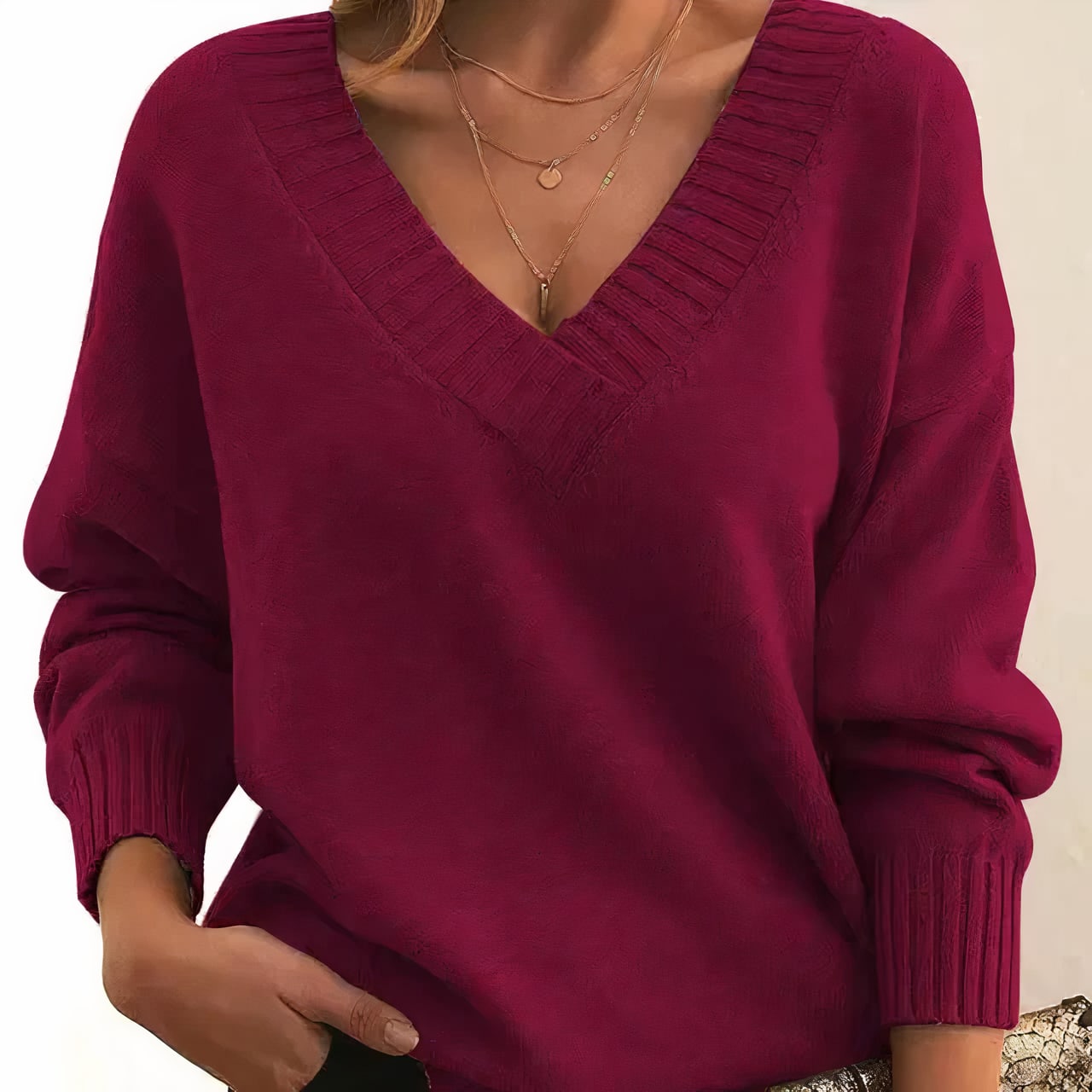 Zenobia Pleated V Neck Blouse_8