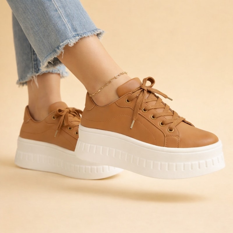 Esmeralda Platform Lace Up Sneakers_1
