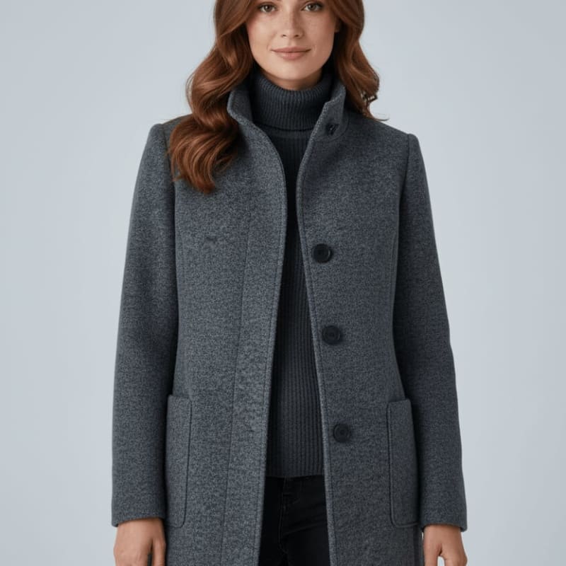 Evgenia Wool Blend Tailored Overcoat_1