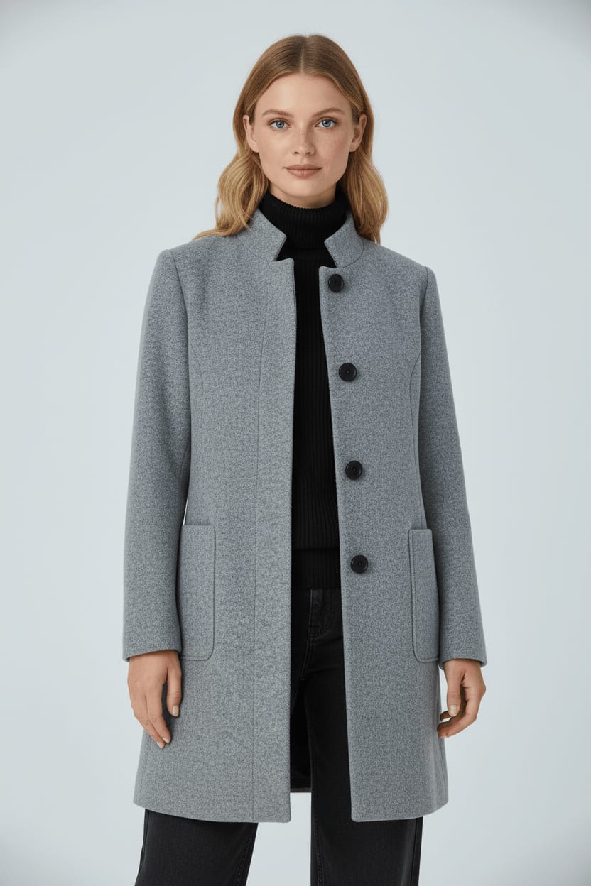 Evgenia Wool Blend Tailored Overcoat_2
