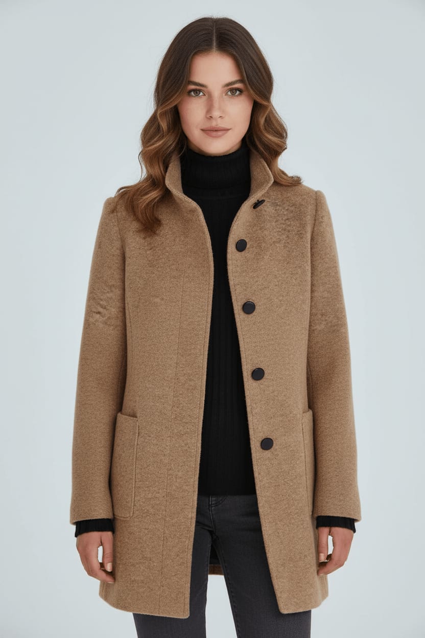 Evgenia Wool Blend Tailored Overcoat_22