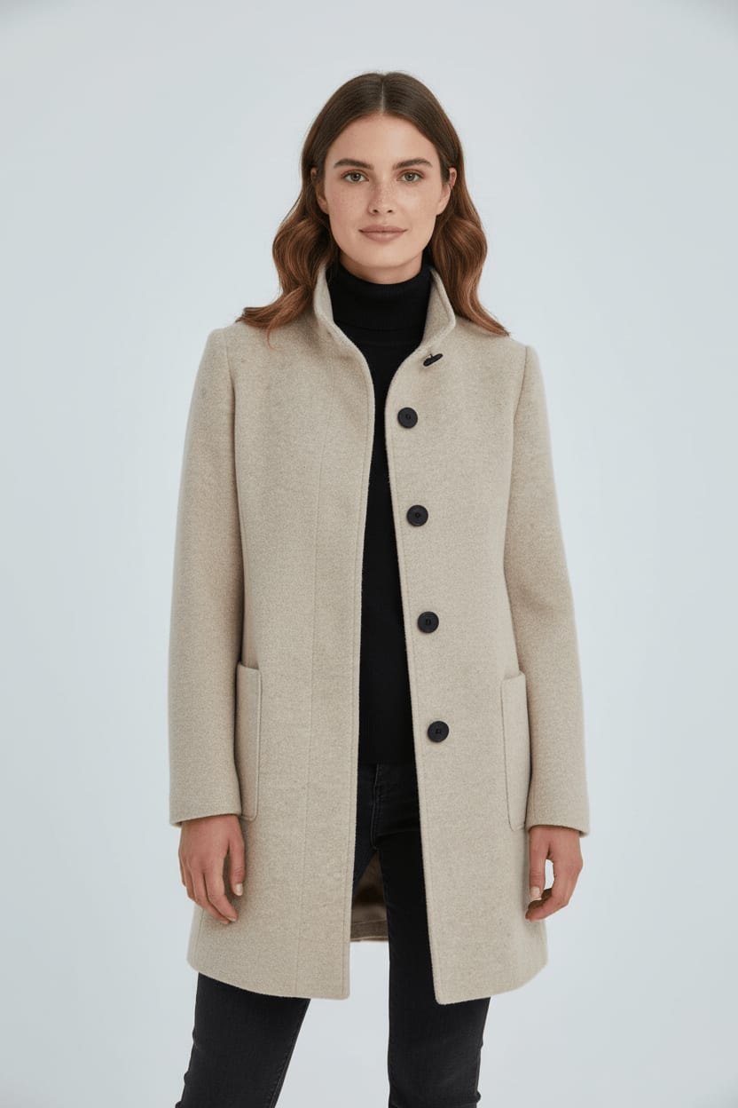Evgenia Wool Blend Tailored Overcoat_6