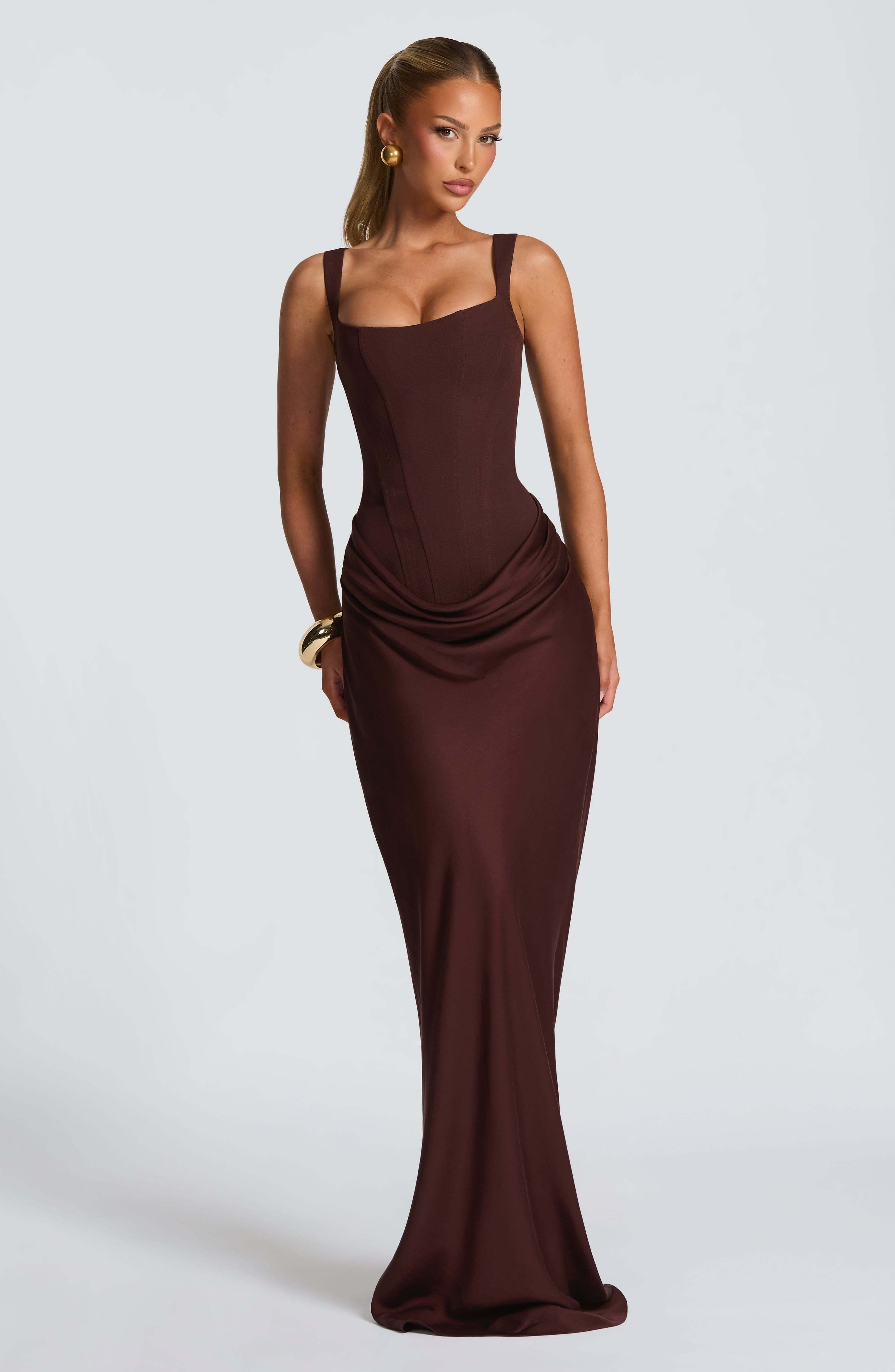 Susannah Bodycon Square Neck Wedding Guest Maxi Dress_6