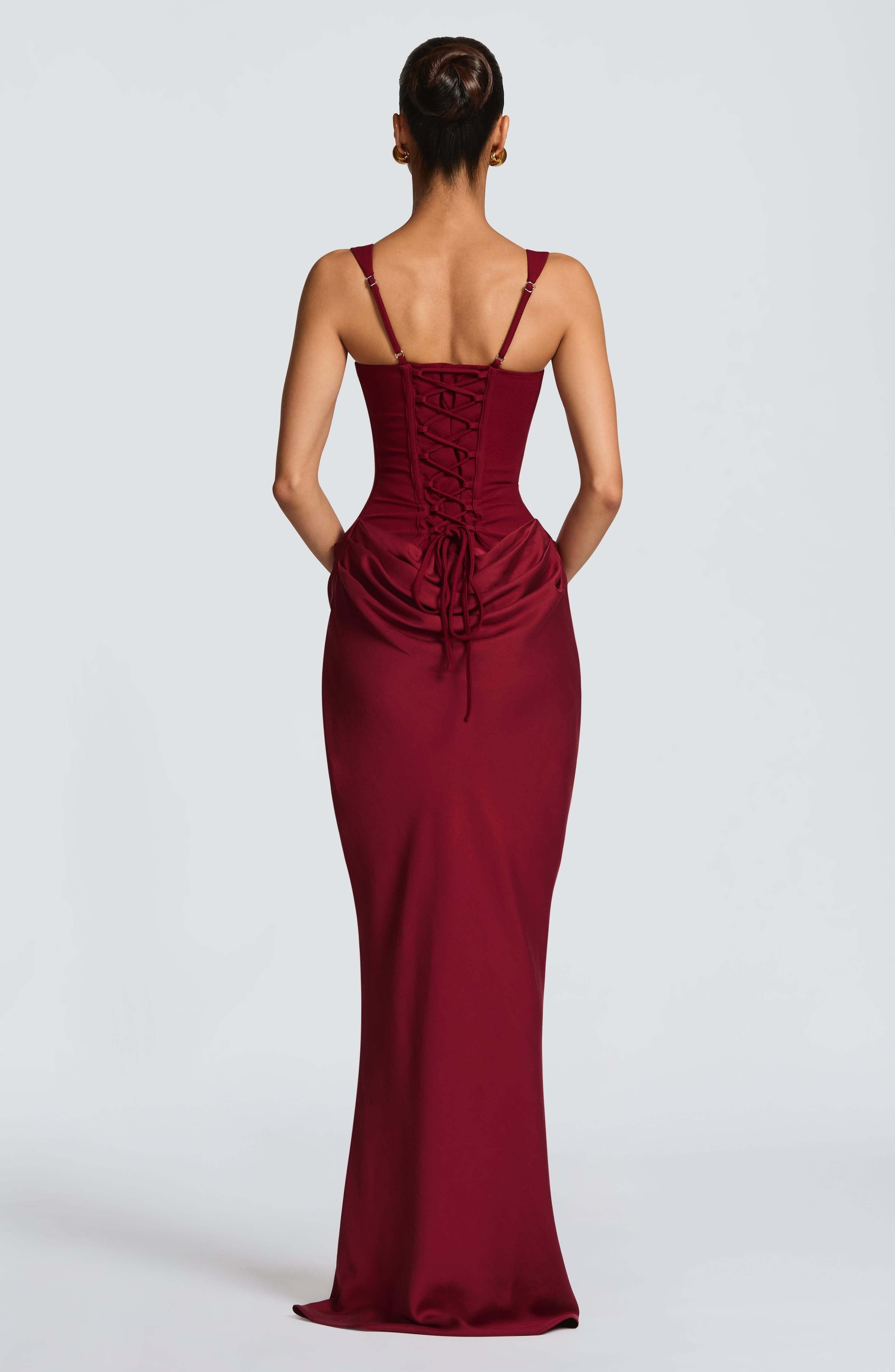 Susannah Bodycon Square Neck Wedding Guest Maxi Dress_9
