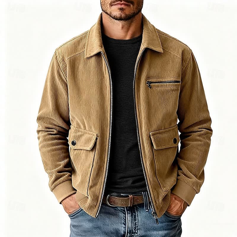 Chad Corduroy Zip Up Jacket_1
