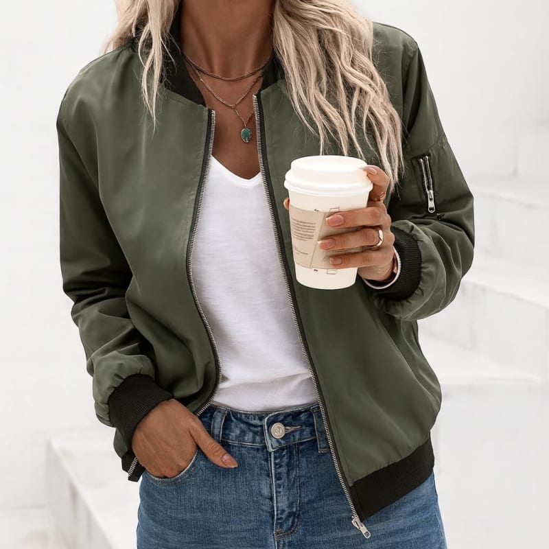 Nanna Lightweight Zip Bomber Jacket_1