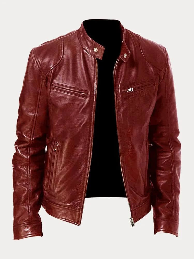 Bruce Slim Fit Leather Jacket_5