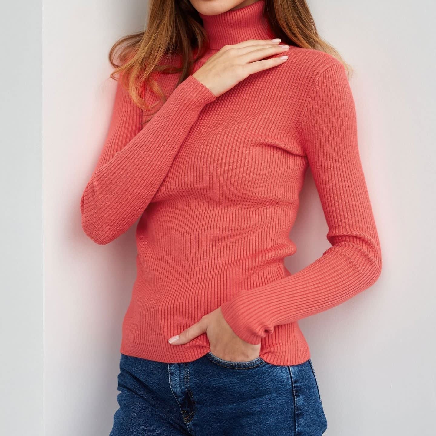 Ofelia Ribbed Turtleneck Knit Top_18