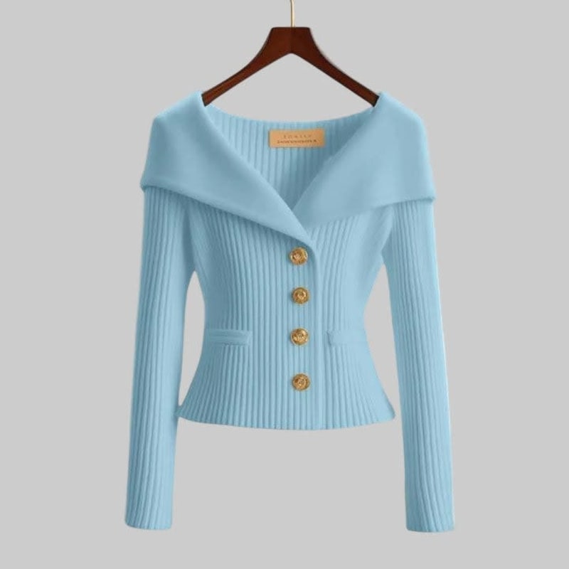 Caroline Ribbed Knit Cardigan_1