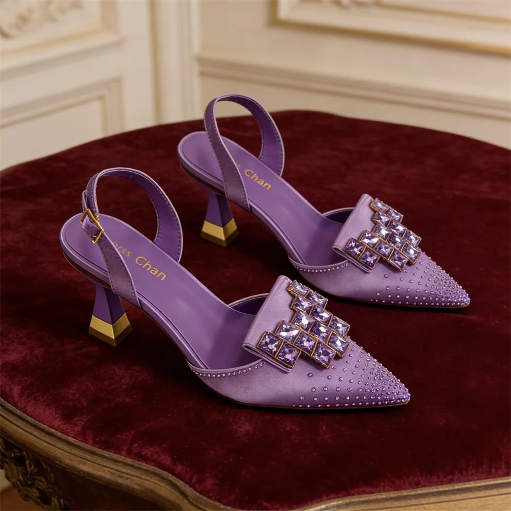 Graziana Crystal Embellished Slingback Kitten Heels_2