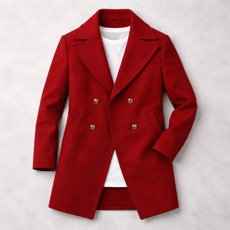 Graham Double Breasted Wool Pea Coat_4