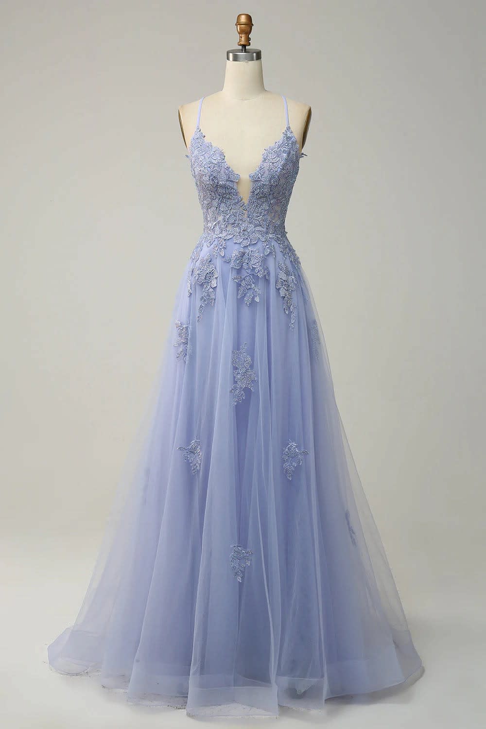Dorothea Lace Applique Tulle Wedding Guest Maxi Dress_9
