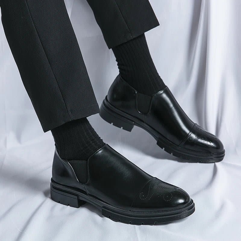 Edmund Leather Slip On Dress Shoes_4