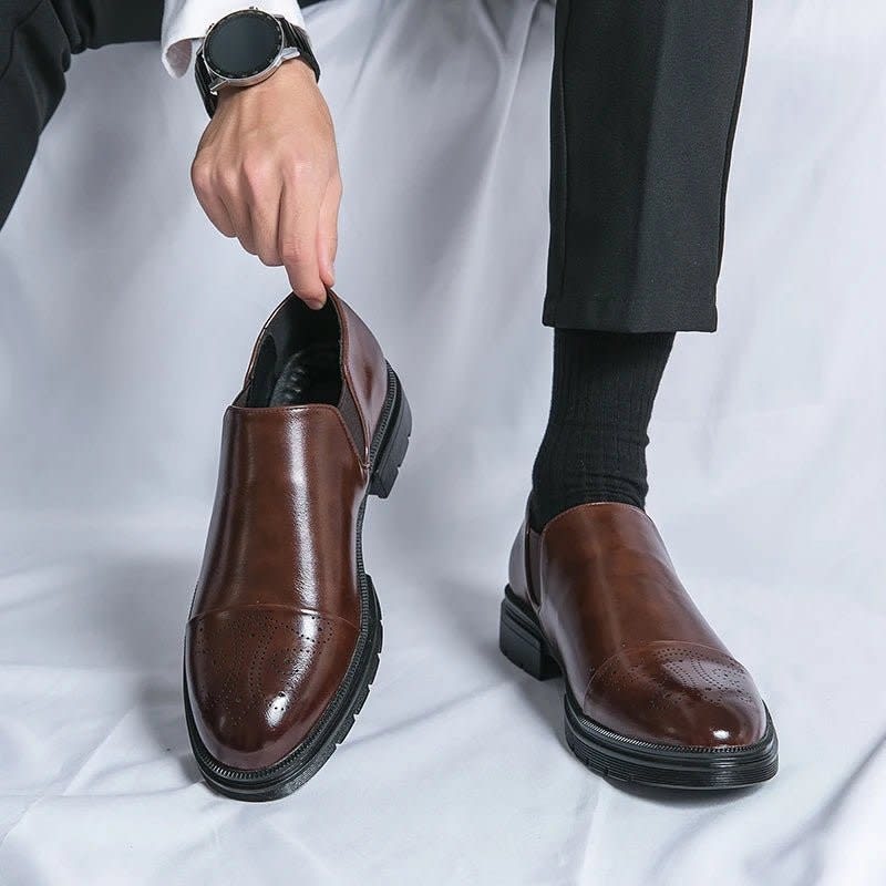 Edmund Leather Slip On Dress Shoes_7