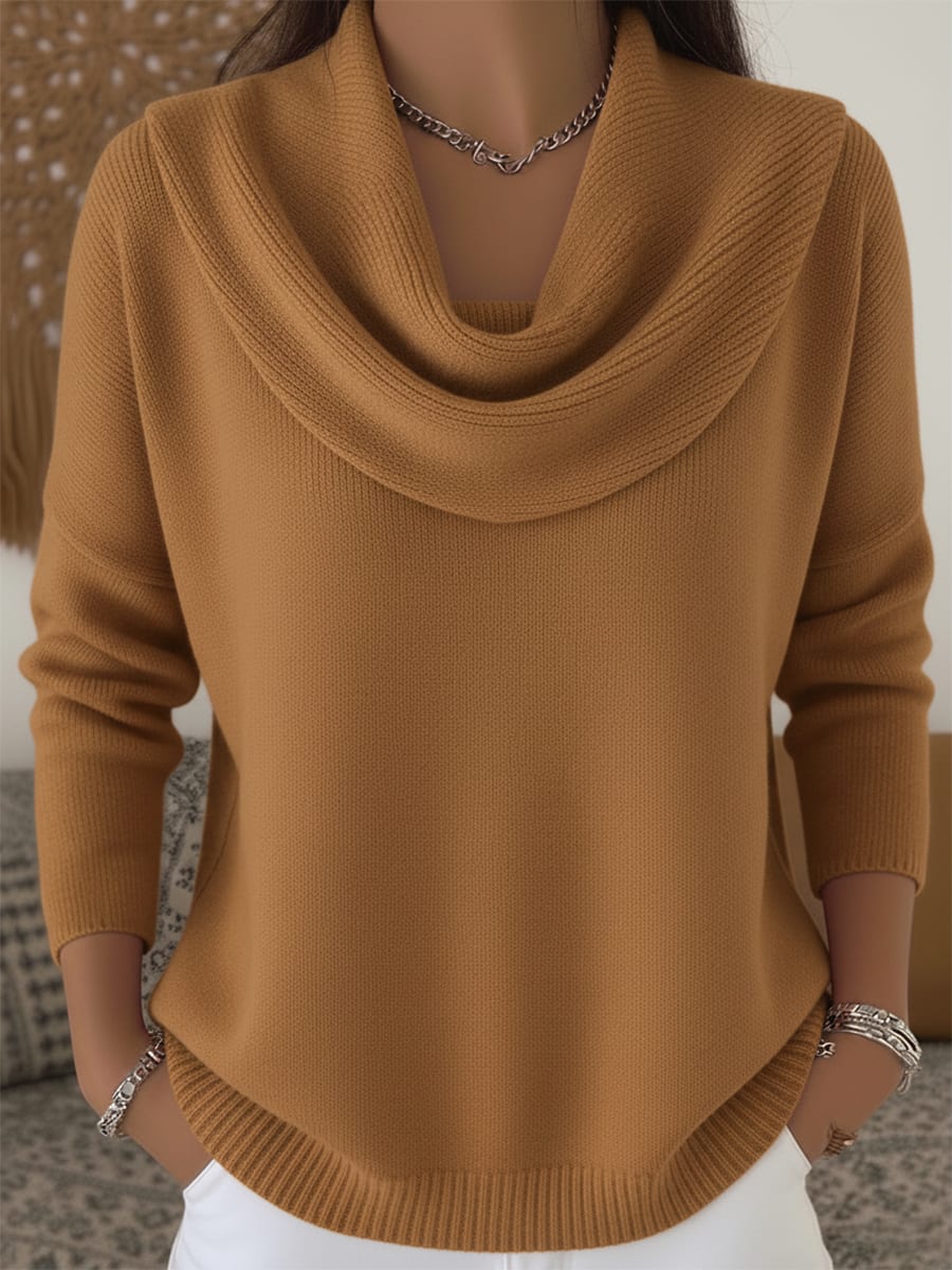 Freydis Cowl Neck Knit Sweater_2