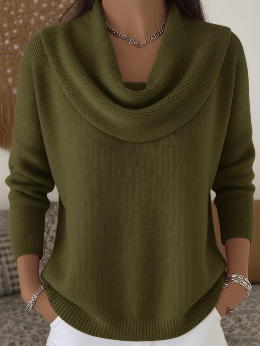 Freydis Cowl Neck Knit Sweater_3