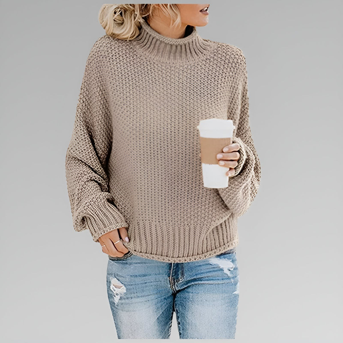 Dulce Oversized Chunky Knit Mock Neck Sweater_10