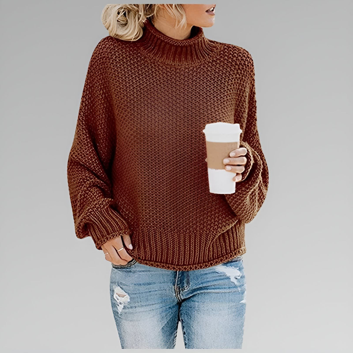 Dulce Oversized Chunky Knit Mock Neck Sweater_7