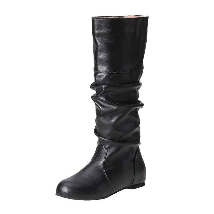 Aubrie Faux Leather Slouch Knee High Boots_6