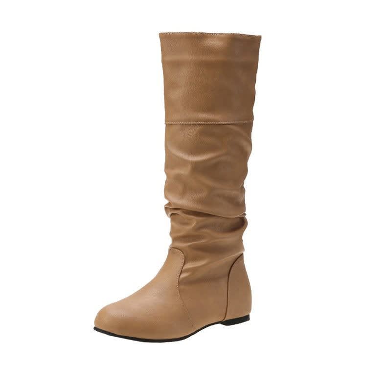 Aubrie Faux Leather Slouch Knee High Boots_7