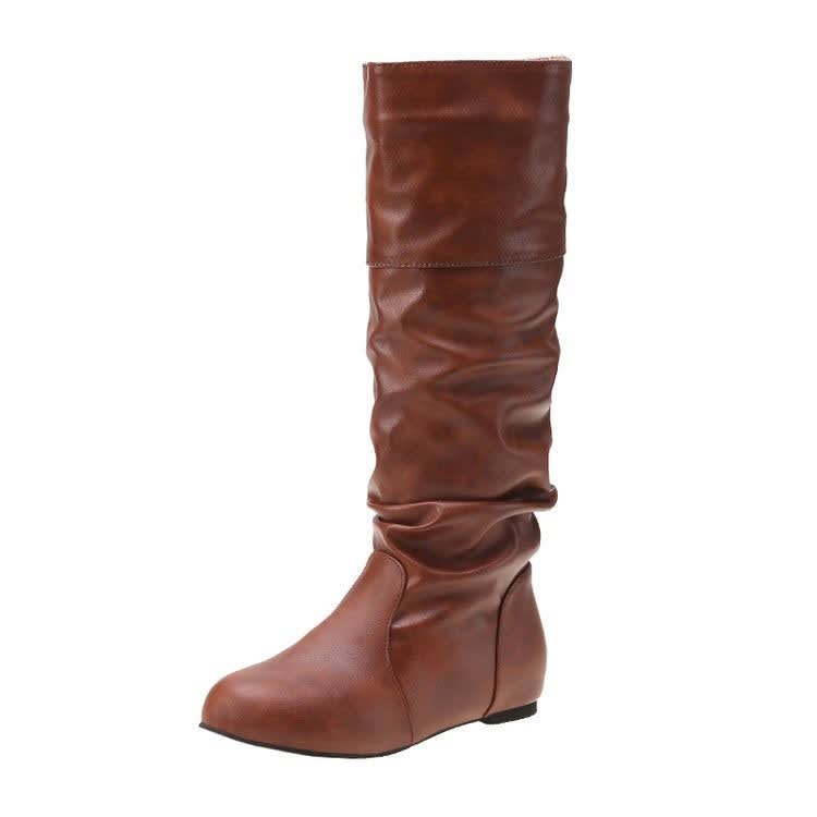 Aubrie Faux Leather Slouch Knee High Boots_9