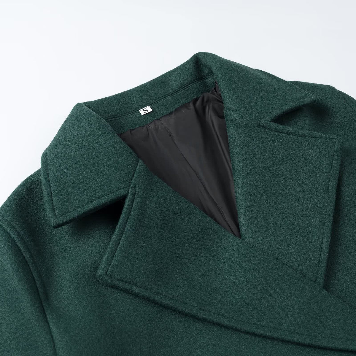 Vivian Cropped Wool Blend Pea Coat_2