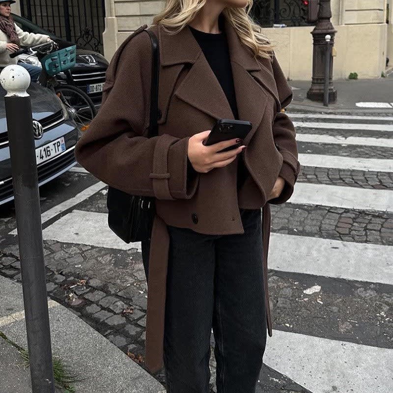 Rachel Belted Cropped Pea Coat_2