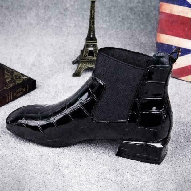 Carina Croc Embossed Leather Chelsea Boots_6