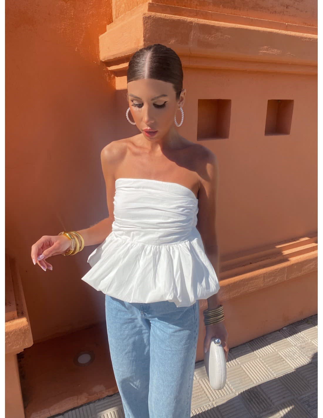 Verity Strapless Peplum Top_4