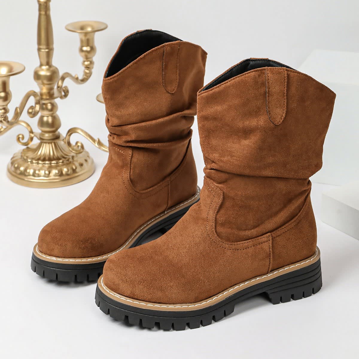 Odessa Suede Slouch Western Boots_4
