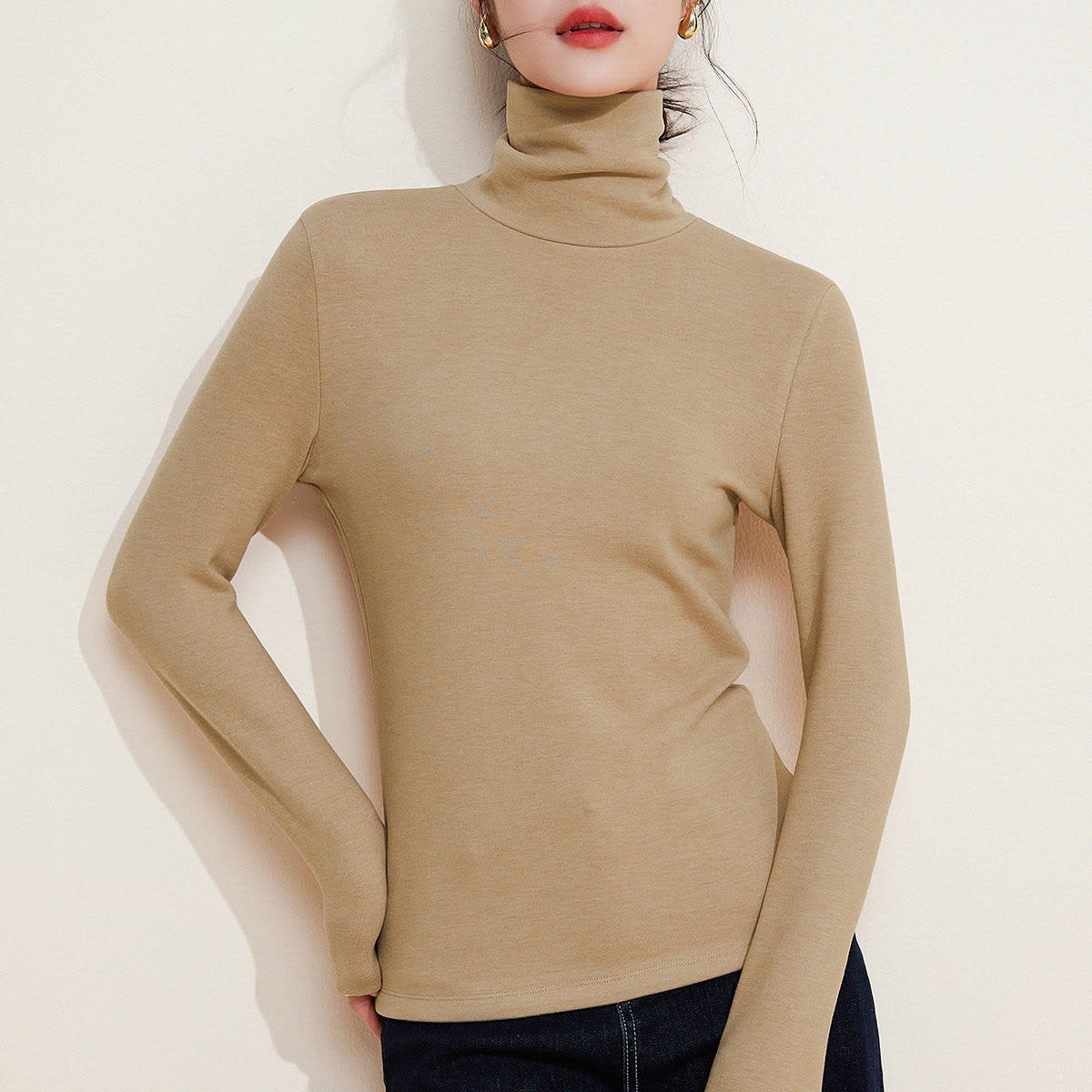 Geneva Fleece Lined Turtleneck Thermal Top_11