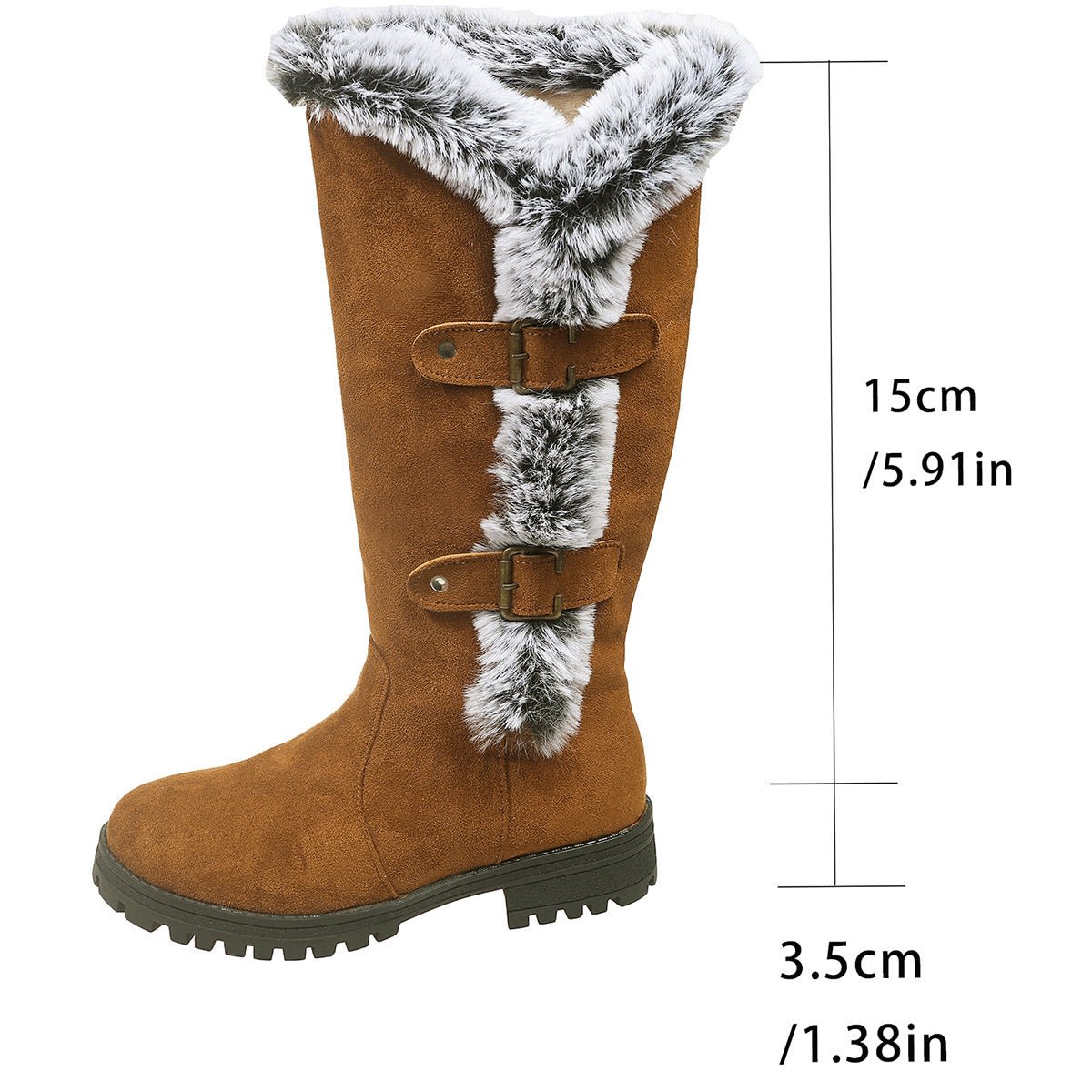 Geneva Faux Fur Trim Knee High Boots_7