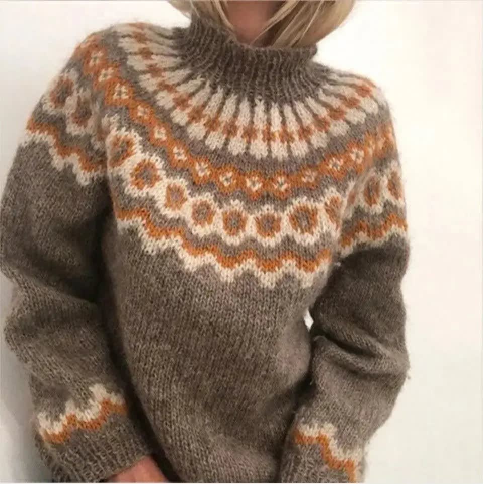 Esther Nordic Pattern Turtleneck Sweater_2