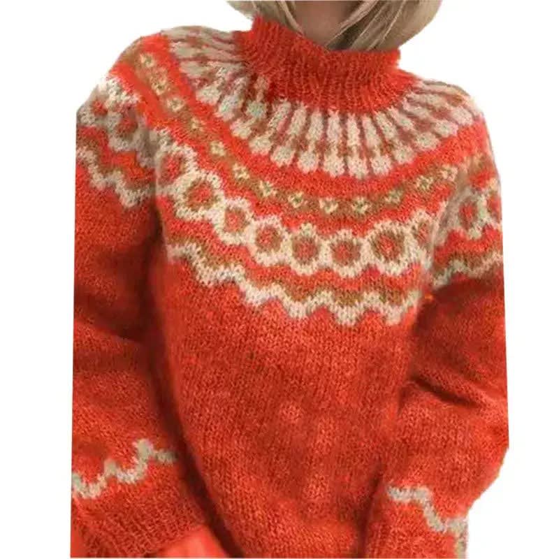 Esther Nordic Pattern Turtleneck Sweater_4