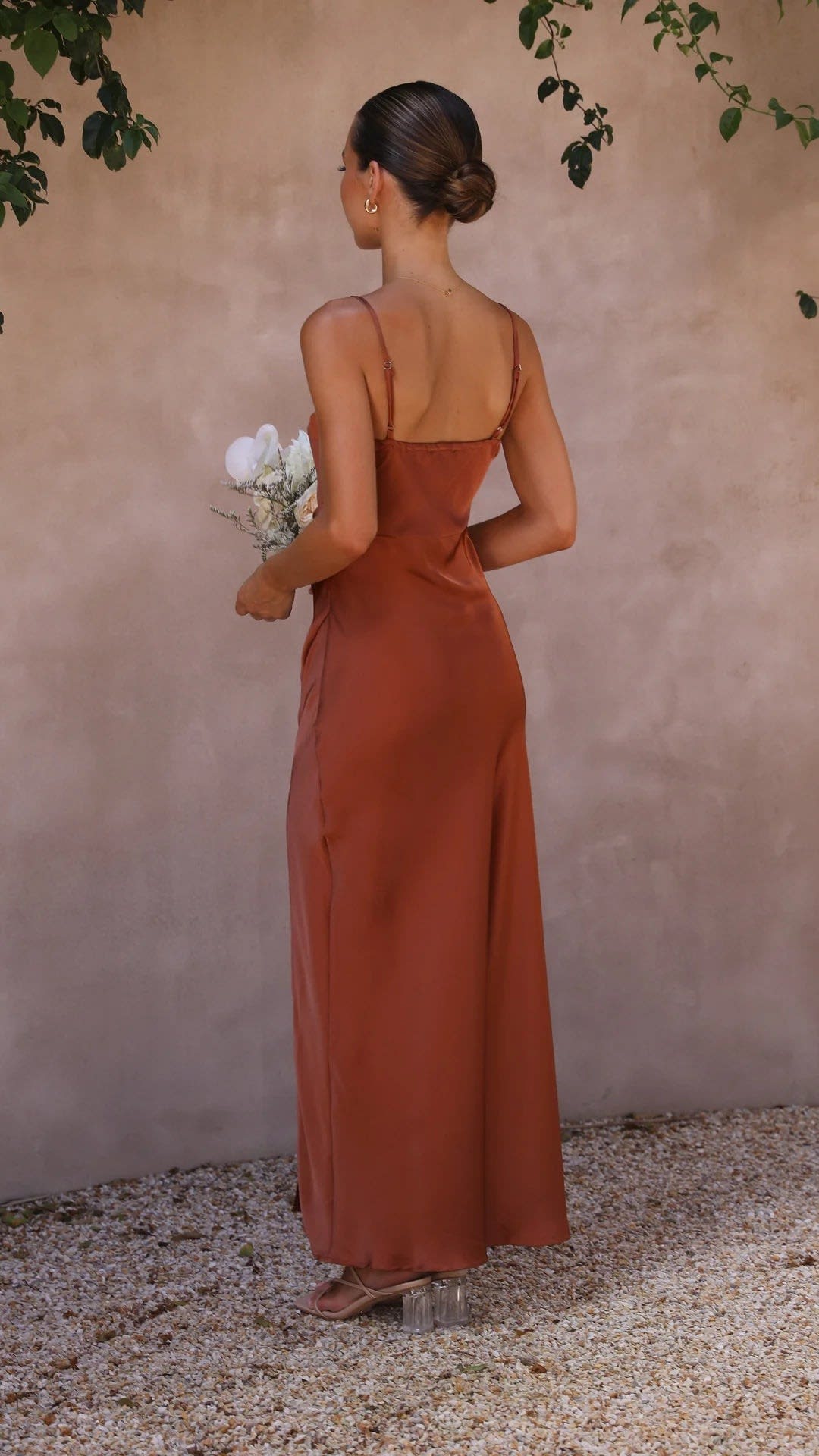 Theodora Satin Ruched Side Slit Maxi Dress_2
